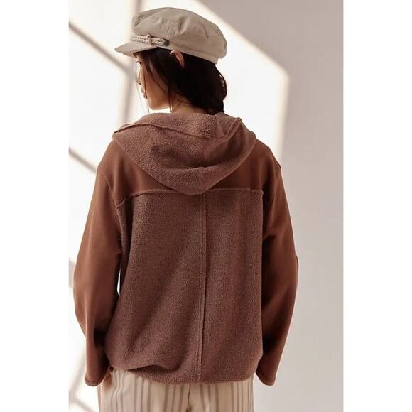 Free People Free-Est - Raven Pullover Hoodie Sweatshirt Otter Brown Size S NWOT - Picture 2 of 12